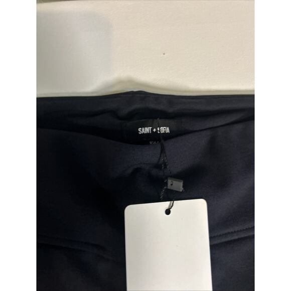 Saint Sofia Women Pant 4 Blue Runway Pant Rise Straight Leg Stretch - Picture 7 of 12